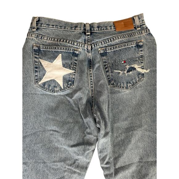 Tommy Hilfiger Patchwork Star Distressed Jeans | Size 8 | Vintage Y2K Deni - Picture 5 of 9